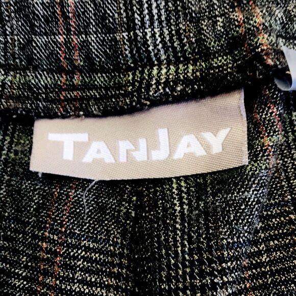 TanJay Pants Comfort Slacks Sweatpants Elastic Soft Wide Leg Brown Plaid 16 W - Picture 4 of 12